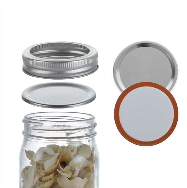 70mm 86mm Reusable fermentation two pieces mason jar lid metal screw caps with boxes pack