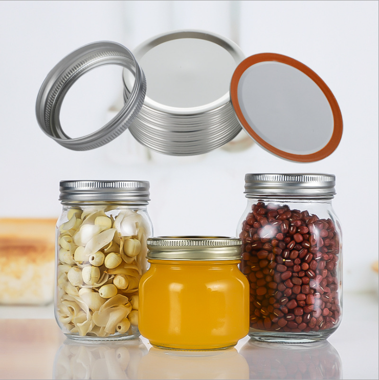 70mm 86mm Reusable fermentation two pieces mason jar lid metal screw caps with boxes pack