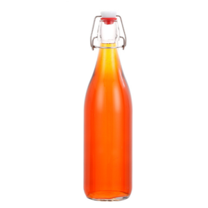 500ml 1000ml Classic Unique Easy Flip Lid glass bottles 16 oz 33 oz Glass Bottle with Easy Swing Snap Cap