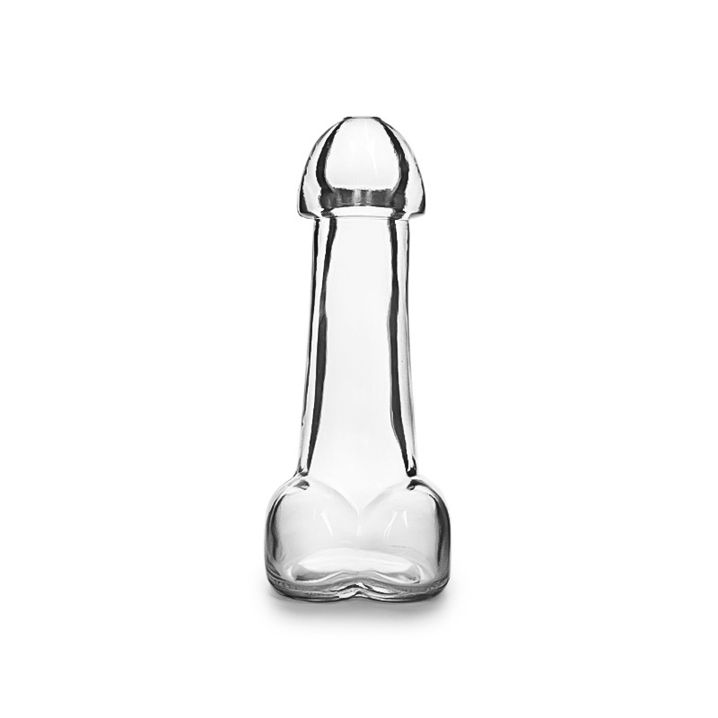 Custom 80ml nightclub party cocktail bottle penis shape glass drinking ware cup beverage bottle