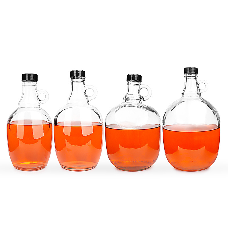 32oz 64oz Glass Gallon Bottle Jugs with Handle and Black Plastic Lids  Ideal for Kombucha, Home Brew, Vanilla Extract, Dis