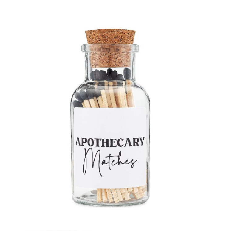 60ml 125ml 250ml 500ml 1000ml wide mouth/narrow mouth Empty Clear Glass matches in glass jar with cork