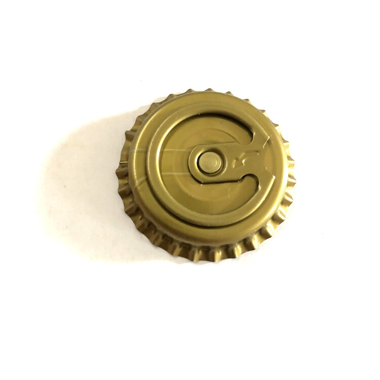 26mm black golden red green blue white beer bottle crown cap for sparkling bottles with pull ring