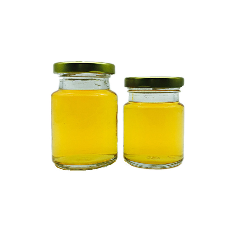 80ml 100ml cylinder glass jar for bird nest , jar glass container bird nests with gold lid