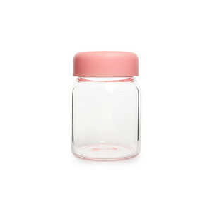 High Borosilicate 200ml Beverage Milk Bottle Coffee Cold Drink Take-away Juice Glass Bottle with Plastic Cap