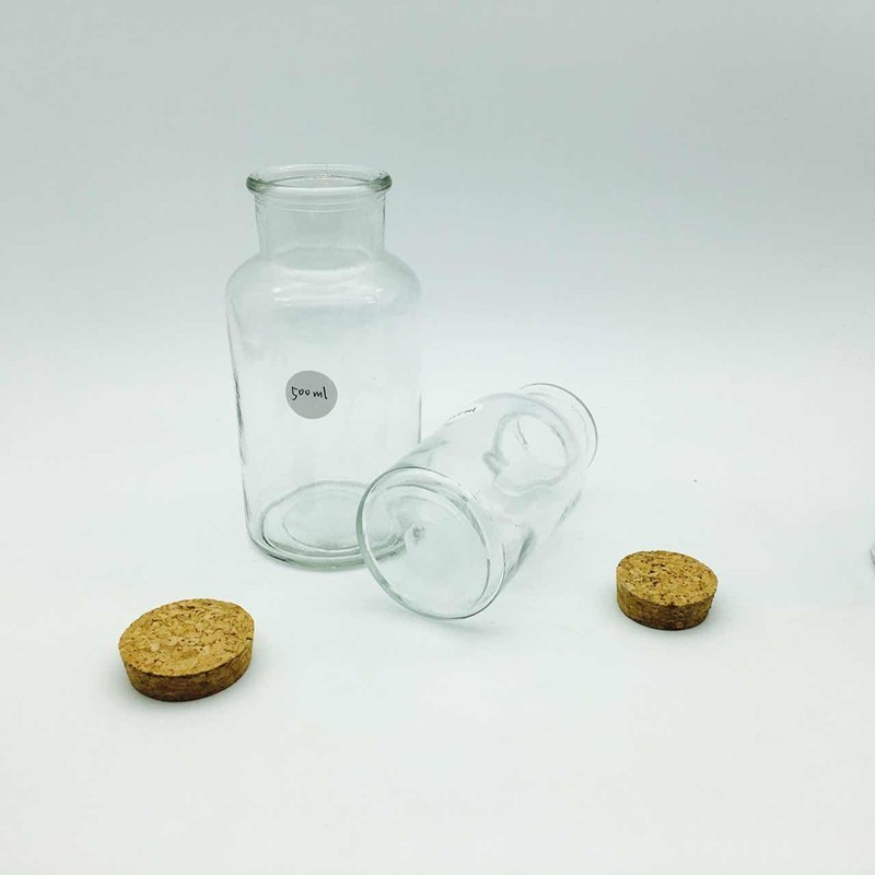 Clear Transparent  glass candle bottles with cork 30ml 60ml 125ml 250ml 500ml 1000ml