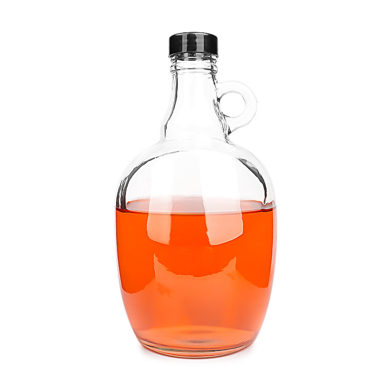 32oz 64oz Glass Gallon Bottle Jugs with Handle and Black Plastic Lids  Ideal for Kombucha, Home Brew, Vanilla Extract, Dis