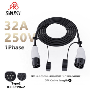 GWUYU Supply Wholesale Price Type 2 Double Connector Gun Auto Ev Charger Cable Retractor