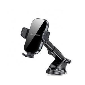 Logo Custom 15w Automatic Lock Bracket  360 Rotation Dashboard Mount Car Phone Holder Wireless Charger