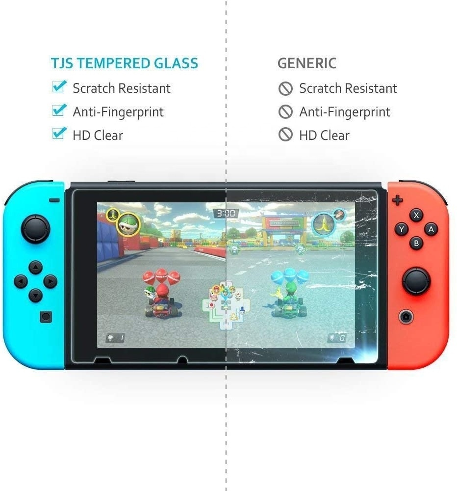 2021 Hot selling 2 Packs HD Clear Full coverage Anti-Scratch Tempered Glass Screen Protector For Nintendo Switch oled