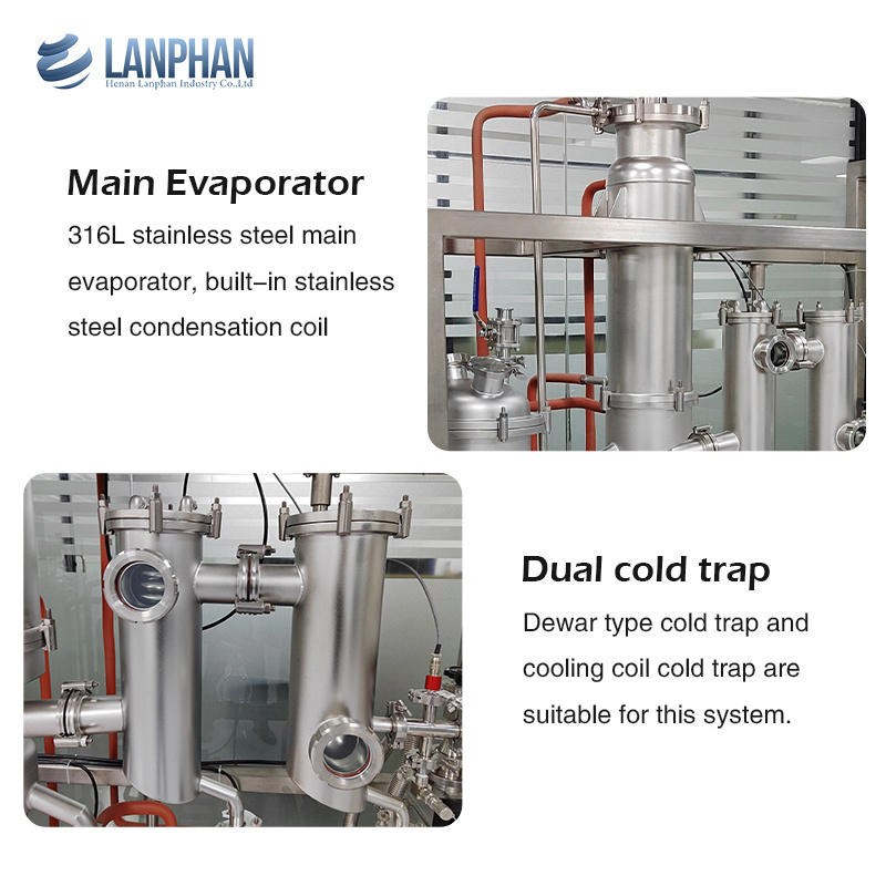 Petrochemical Processing Equipment Oil Wiped Film Evaporator Short Range Molecular Distillation