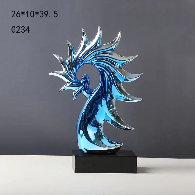 New arrival outdoor resin fiberglass statue cartoon horse head figure statue electroplating handicraft sculpture