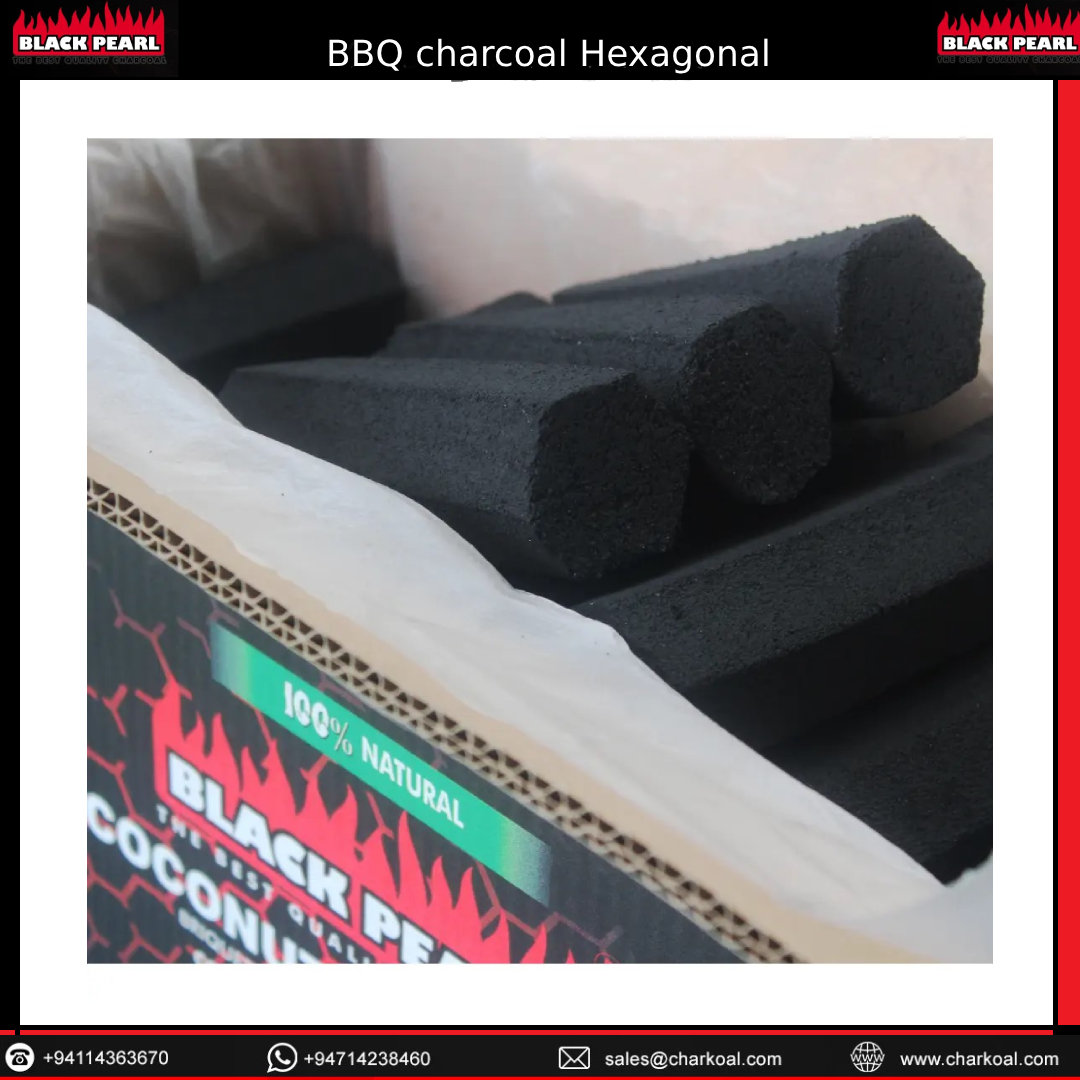 Premium Quality Bulk Exporter Smokeless / Eco Friendly/Coconut shell BBQ charcoal Hexagonal  Available for BBQ