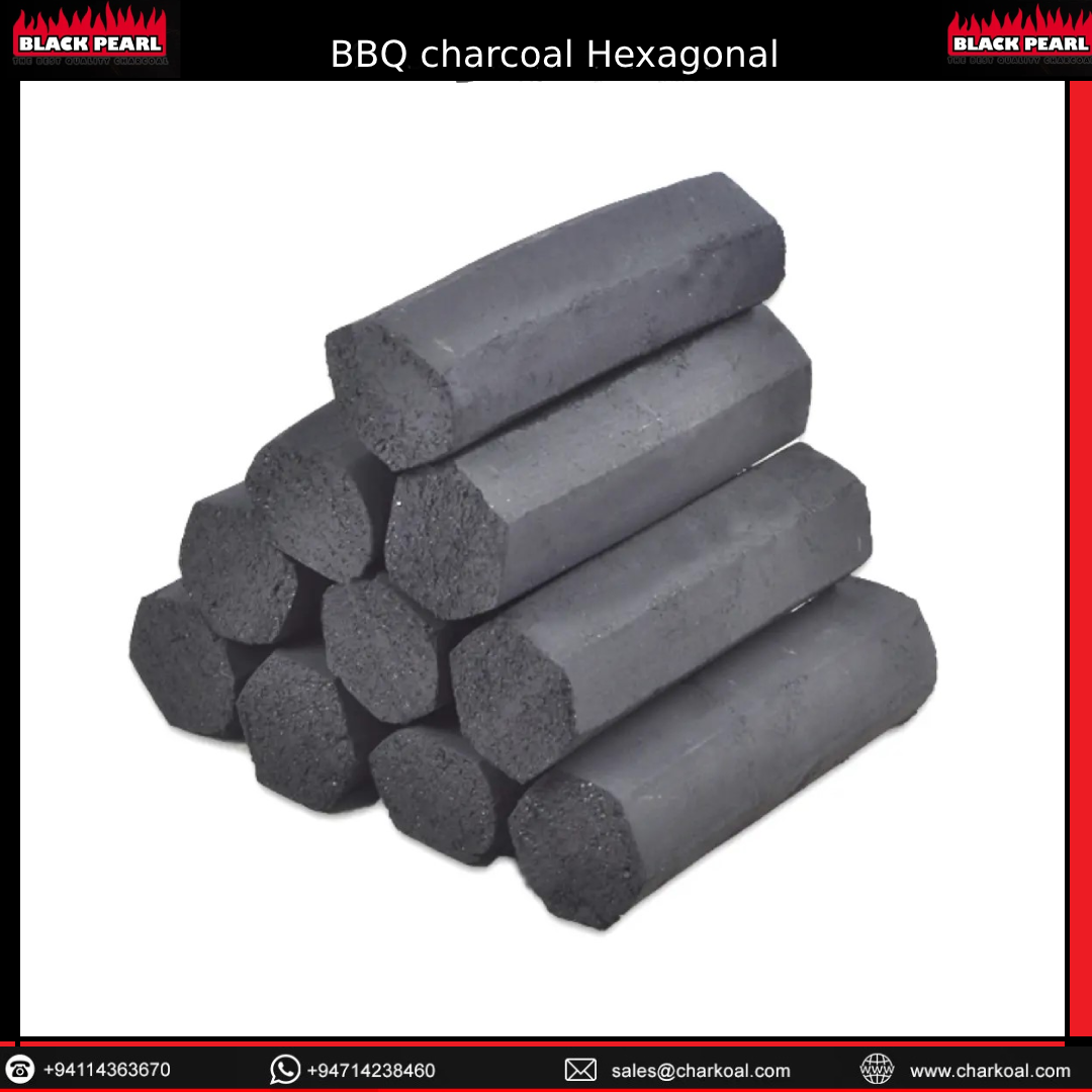 Good Quality Low Ash and Moisture Coconut shell BBQ charcoal Hexagonal available for Sale