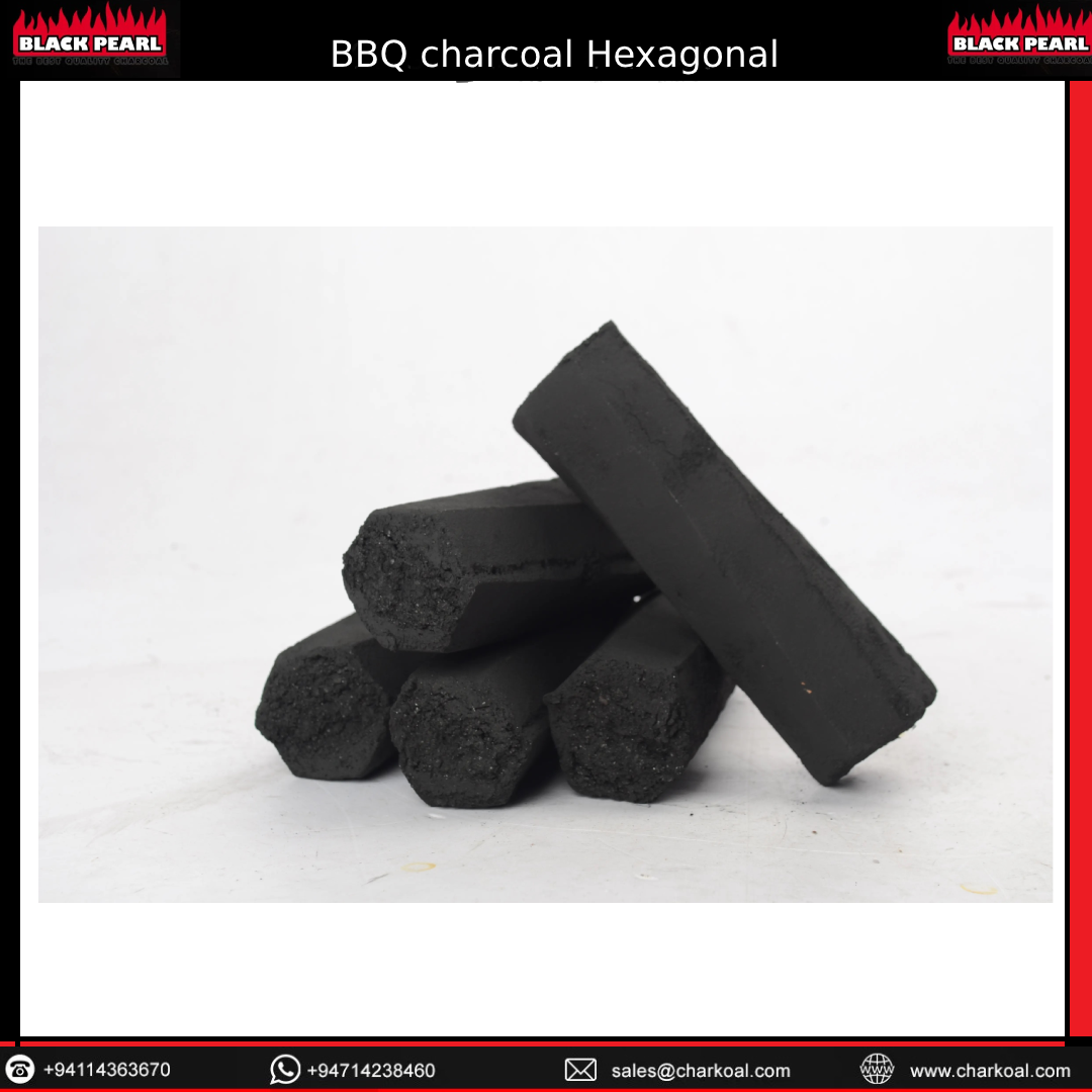 Eco-Friendly Natural Smoke-Free High Quality Coconut shell BBQ charcoal Hexagonal Charcoal for BBQ