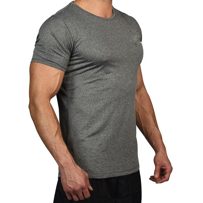 OEM Custom 95 Cotton 5 Spandex Fabric Bodybuilding Active Wear Gym Long T Shirts