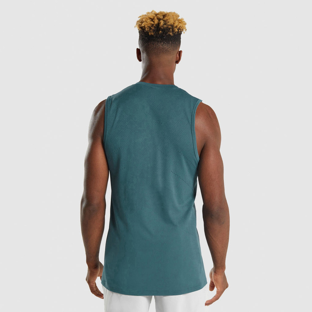 Ribbed Tank Top Men Fitness Clothing Sport Gym Vest For Men Stringer Tank Top