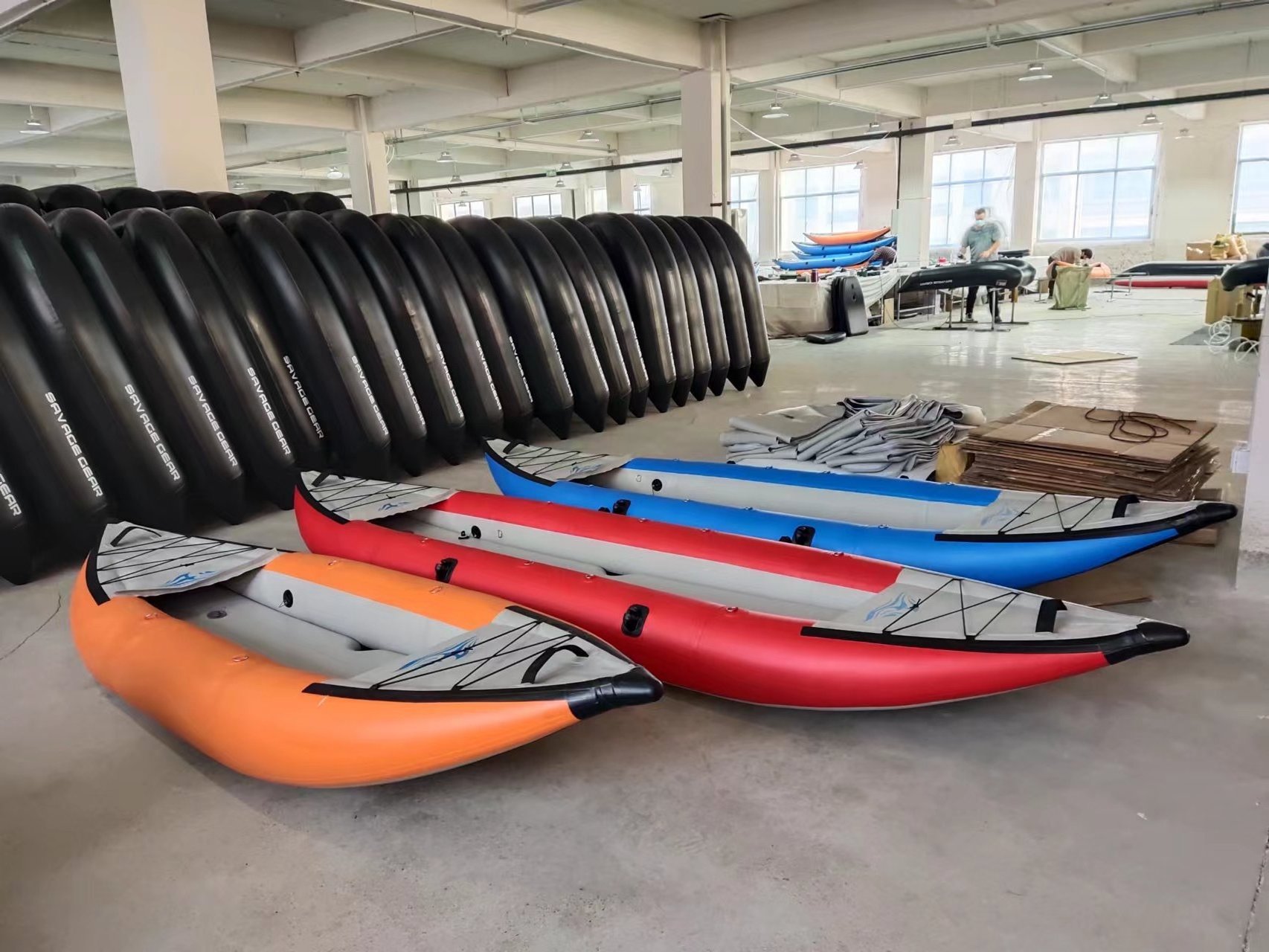 Sit on top foldable pvc canoe fishing inflatable kayaks for 2 person