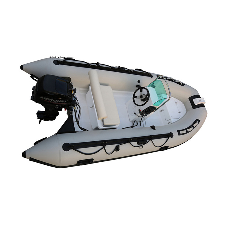 2020 wholesale cheap hypalon pontoon rigid hull inflatable fiberglass rib boat with Cabin