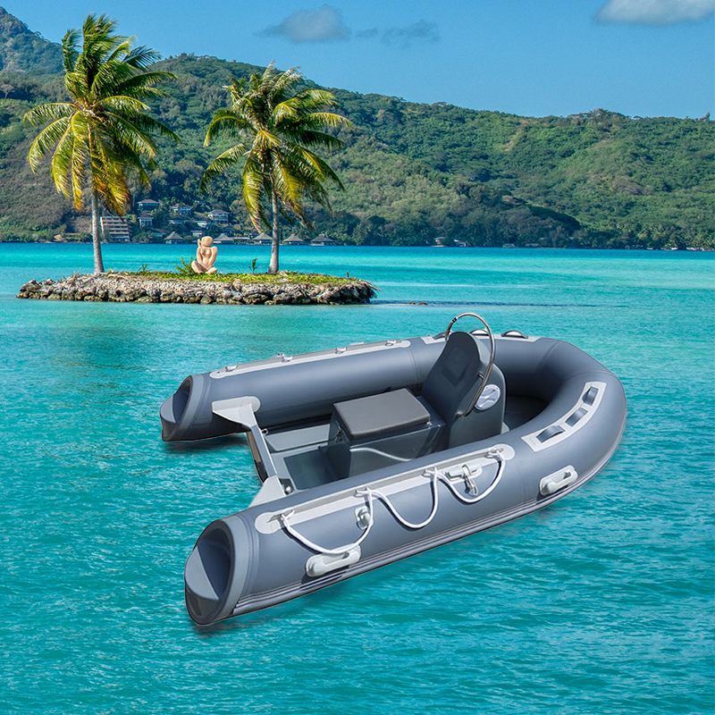 inflatable boat fishing rowing inflatable boats 2.7m   rigid hull hypalon inflatable fiberglass rib boat