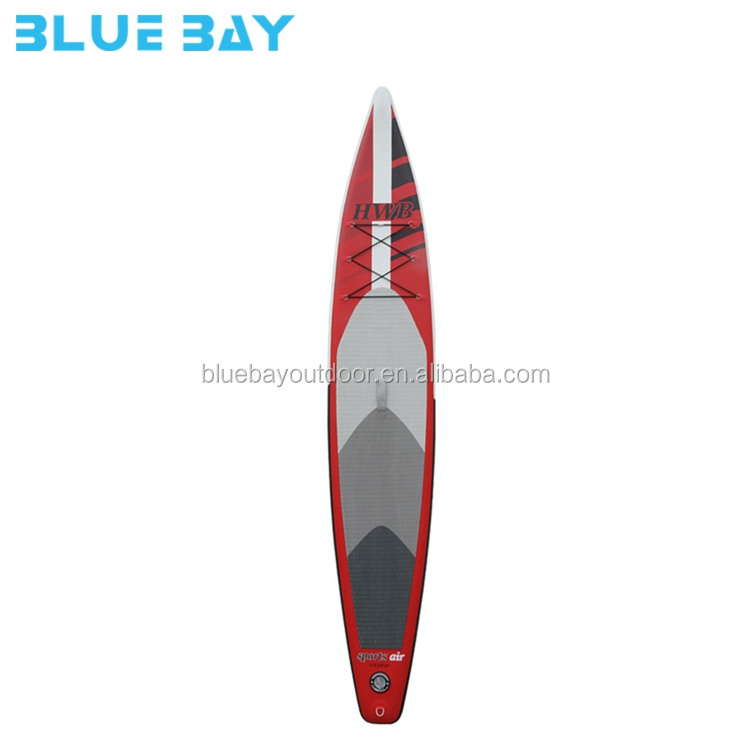 12'6'' Inflatable Touring or Race SUP Stand Up Paddle Board with 6'' thick