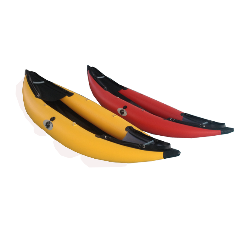 china cheap inflatable folding 2 person paddle kayak with pedal