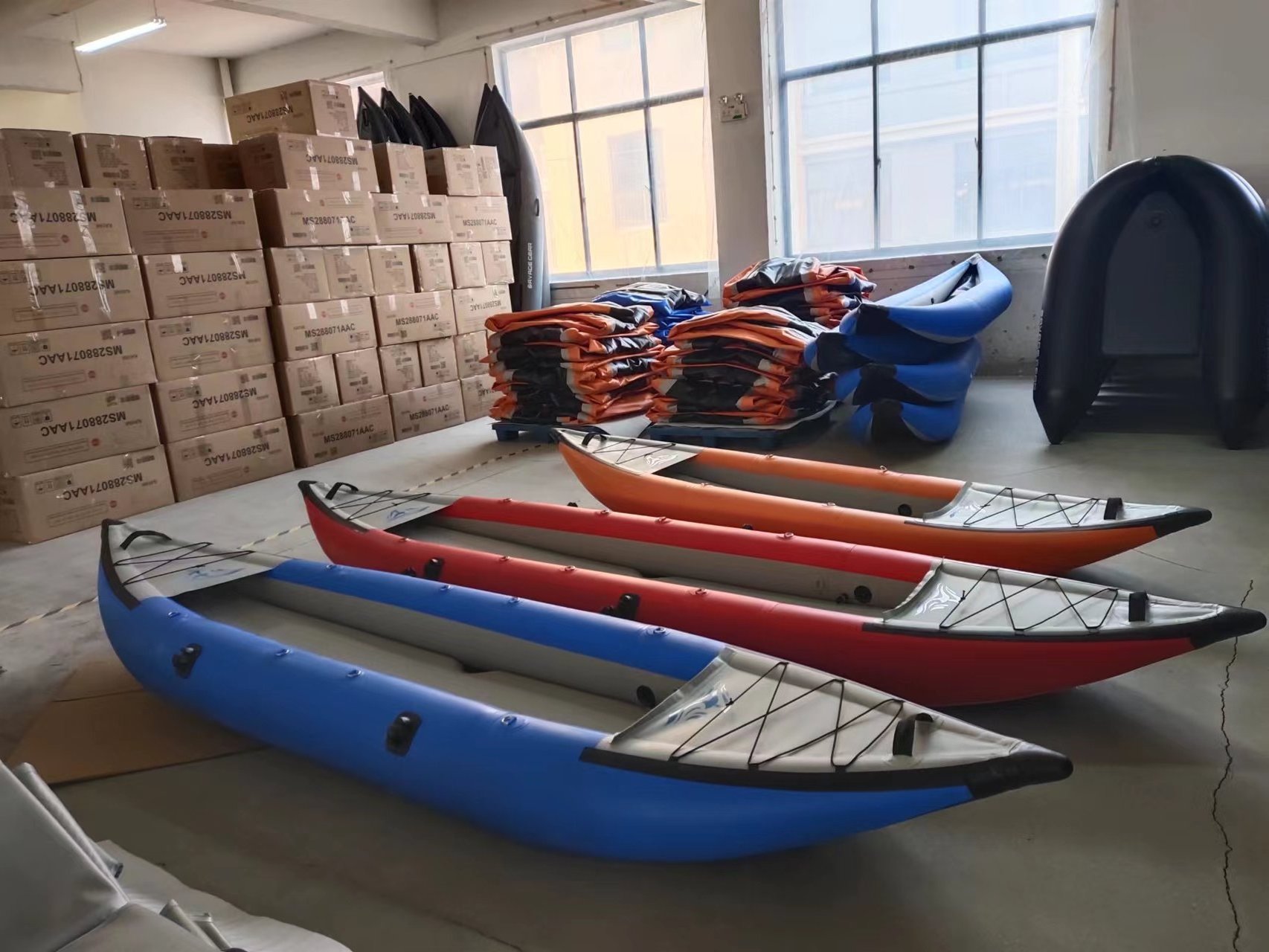 Sit on top foldable pvc canoe fishing inflatable kayaks for 2 person