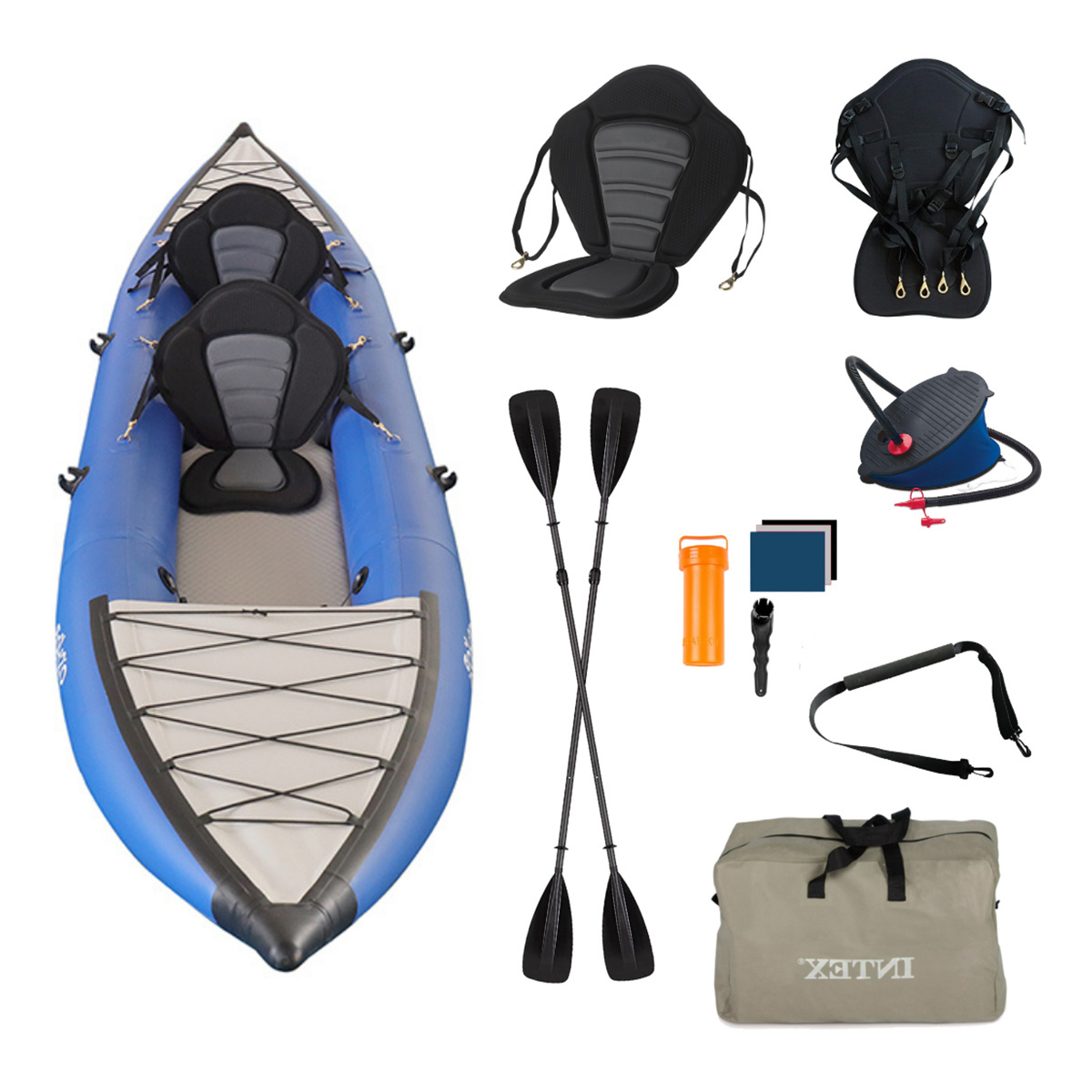 Kayak paddle kayak inflatable hypalon 2 person folding kayak inflatable boat