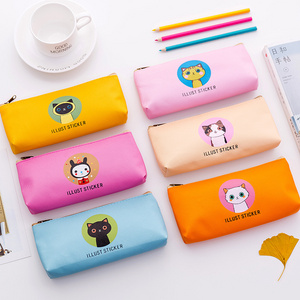 Creative 2023 cute Kitty pen bag PU waterproof student pencil bag school supplies of pencil case