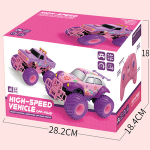 Pink pickup truck electric climbing car Bigfoot car Girl remote control car toy