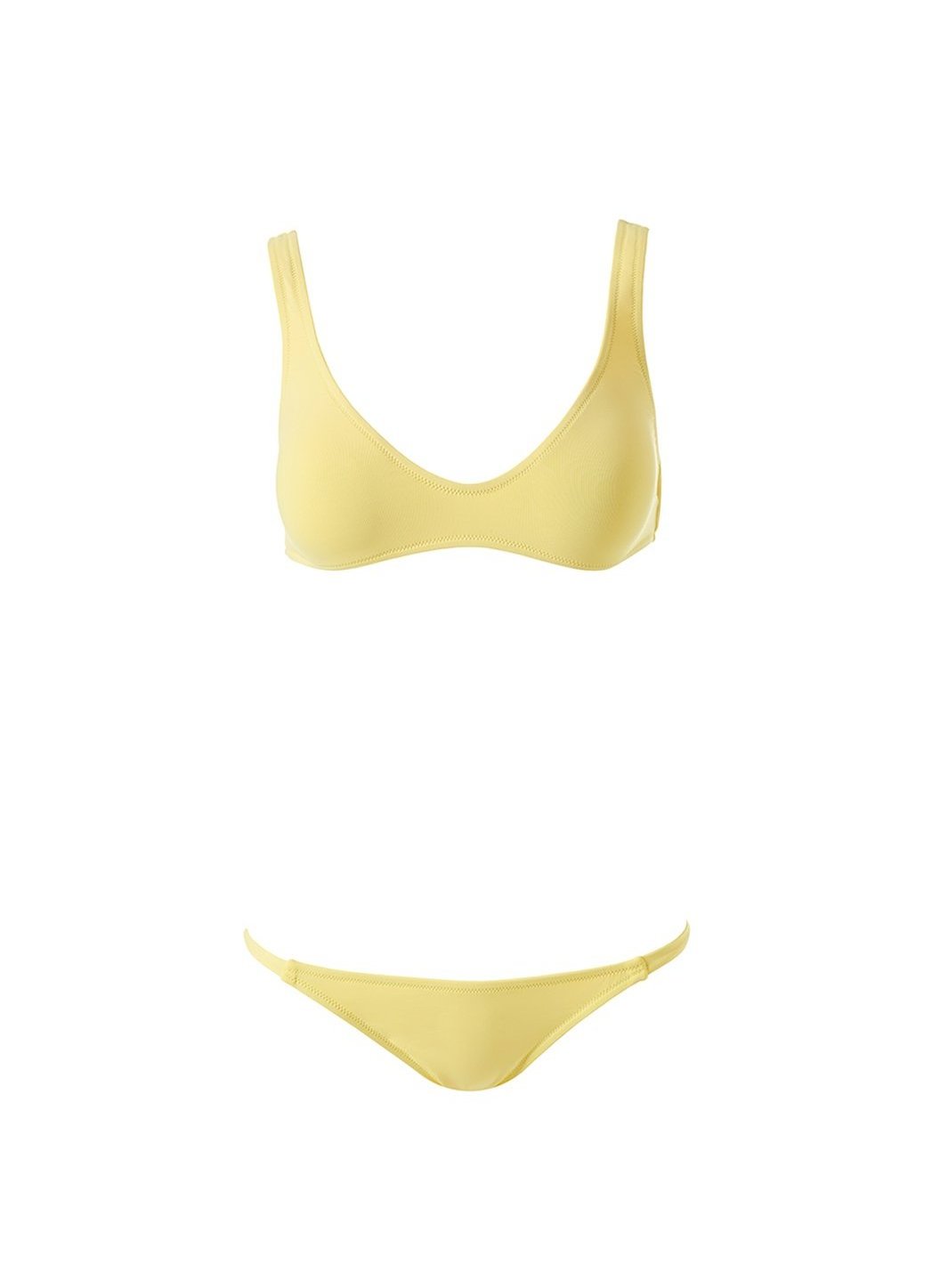 2022 micro mini designer woman monaco yellow bralette swimwear sexy bikini