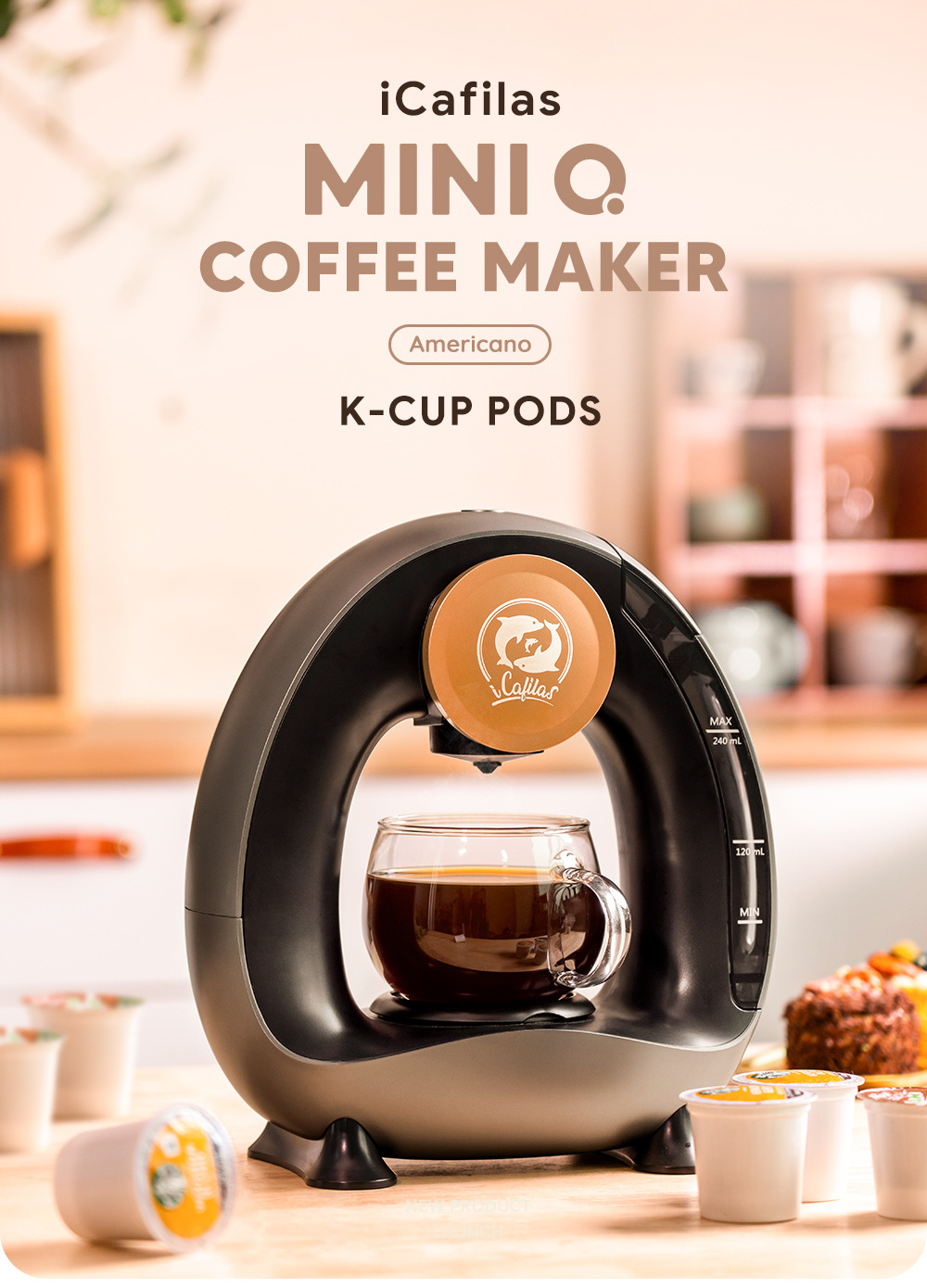 Belr OEM&ODM Service portable American coffee maker is silent and vibration-free compatible with K Cup Original coffee Capsules