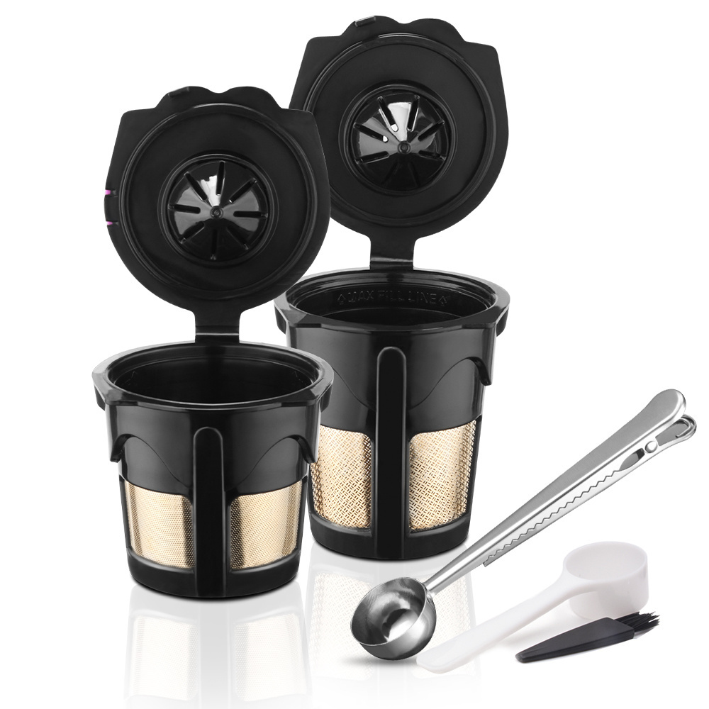 2.0 Keurig Reusable Ground Coffee Filter, Compatible with All 2.0 Keurig K-Cup Pod Coffee Makers black