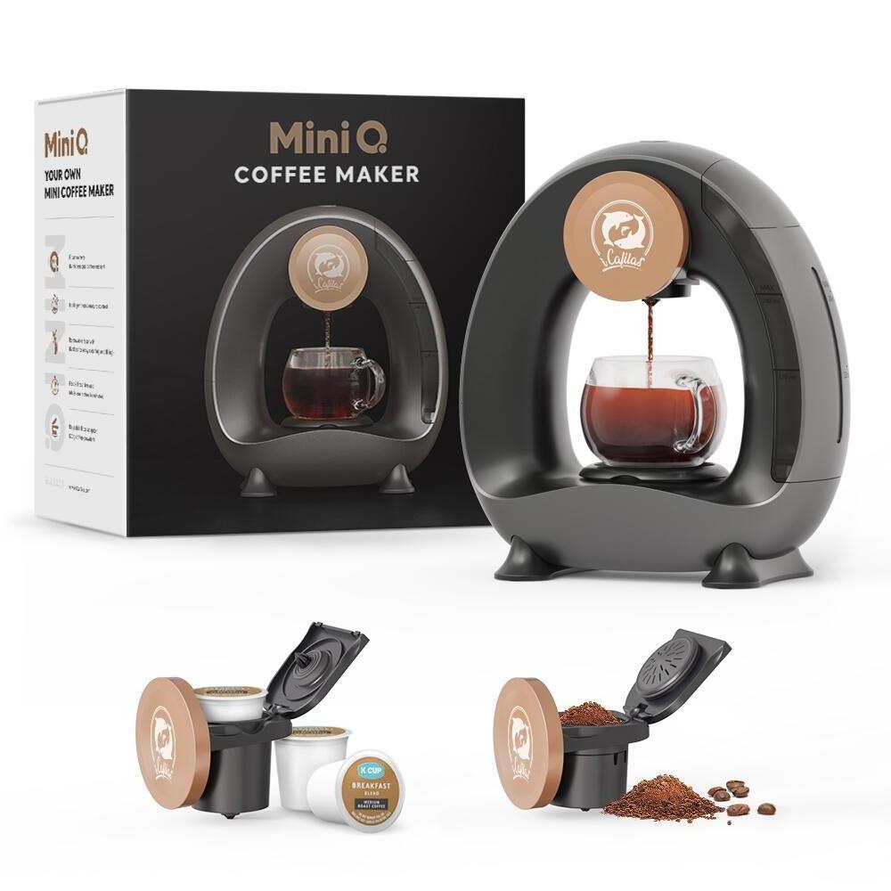 Single Serve Coffee Maker Brewer MINI Q Americano Coffee Brewer with Ground or Tea-Leaf Brewer Portable Coffee Machine