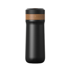 Portable French Press Travel Coffee Maker 320ml Insulated Car-Go Coffee Bottle Tea Vacuum Flask Hot/Cold Brew Coffee Press