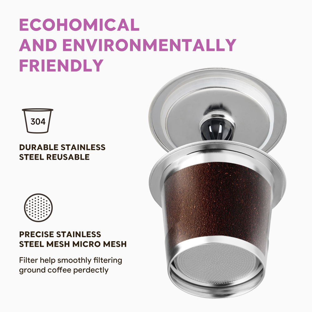 Reusable k Cup Coffee Capsule Universal stainless steel Coffee Filters Refillable k-Cups for keurig reusable single kcup