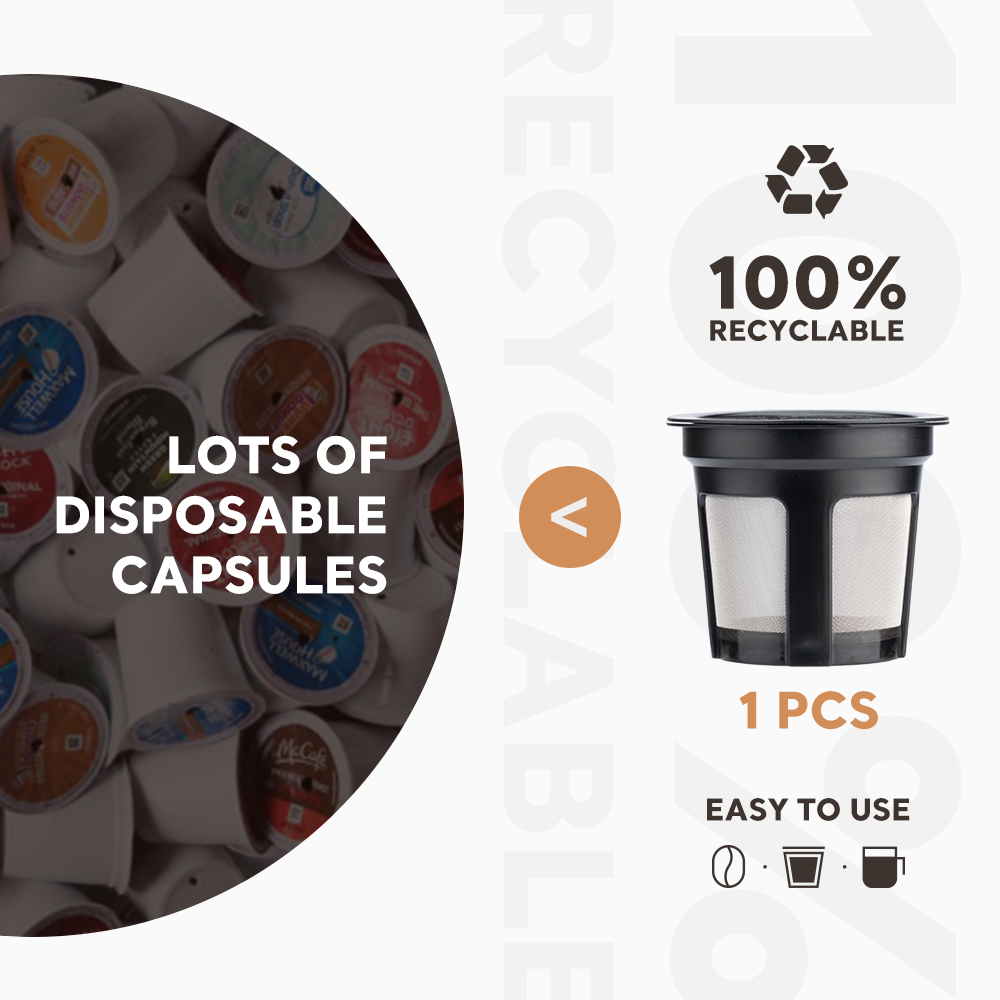 Reusable K cup compatible with keurig coffee machine Engage In Quality Reusable 100+ Times MATERIAL FOR LONGER LIFETIME