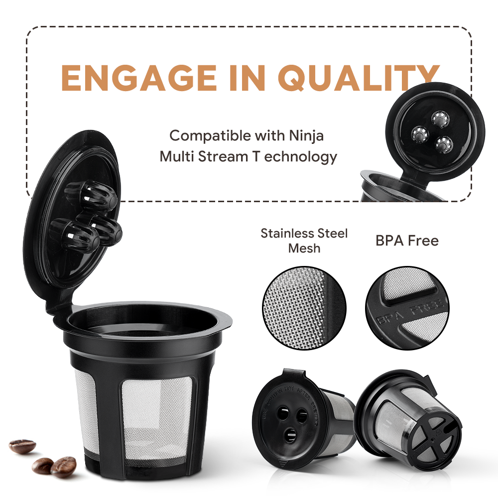 Reusable K cup compatible with keurig coffee machine Engage In Quality Reusable 100+ Times MATERIAL FOR LONGER LIFETIME