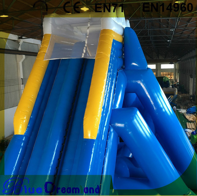 Professional factory supply 30ft high inflatable toboggan water slides for chidren and adults