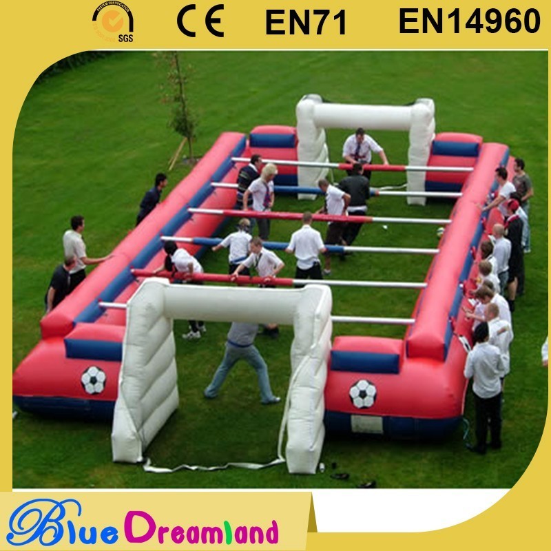 Most Popular Newest Inflatable Football Game Table Inflatable Human Foosball Court,human Table Football Games for Sale Unisex