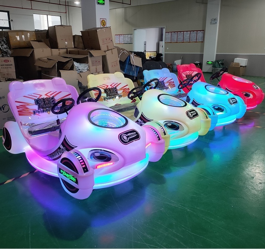 Phantom Outdoor indoor Amusement park kiddie rides electric battery operate luminous light up bumper cars for kids and adults