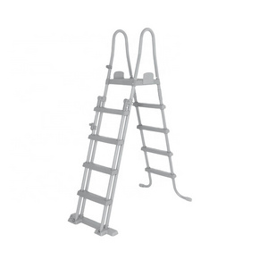 Bestway 58332 Swimming Pool Ladder Stainless Steel Pool Ladder Full Color Box Bestway Flowclear Safety Pool Ladder 1.32 M Accept