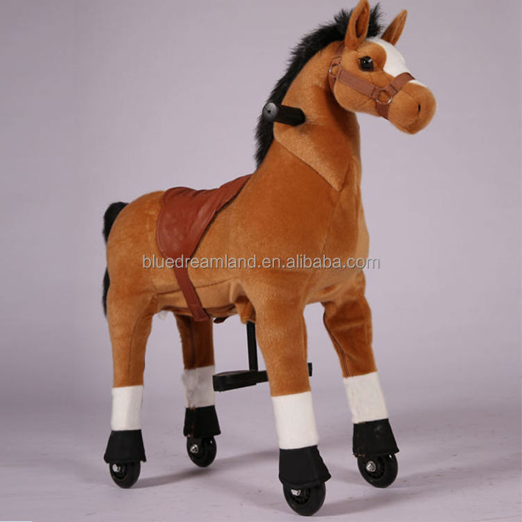 Animal Walker Ride-on Horse Toy New Development Wholesales Mechanical Stuffed Plush Cars Horse Riding for Kids and Adults Unisex