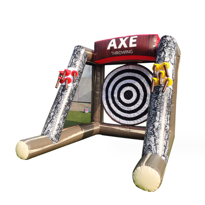 Free Ball Sets Jeux Dart Game Interactive Double Axe Rental Throwing Game Inflatable New Product Commercial Sports PVC CE Unisex