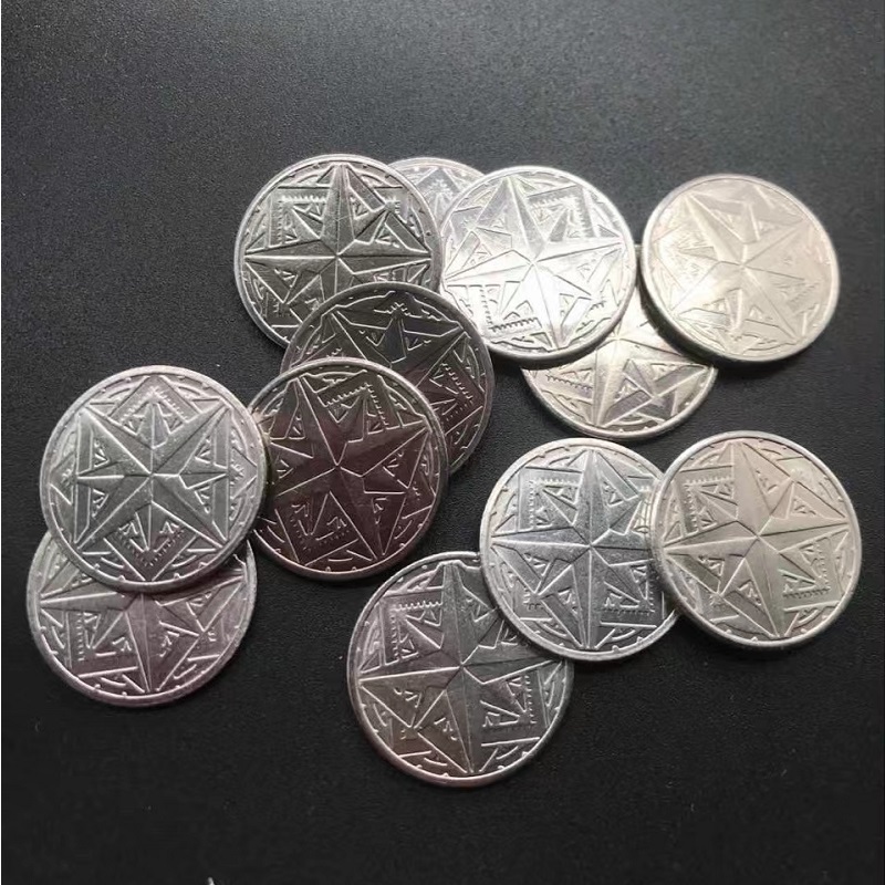 Wholesale cheap custom shopping cart metal game coins pusher operated vending machine token arcade game token coin for sales