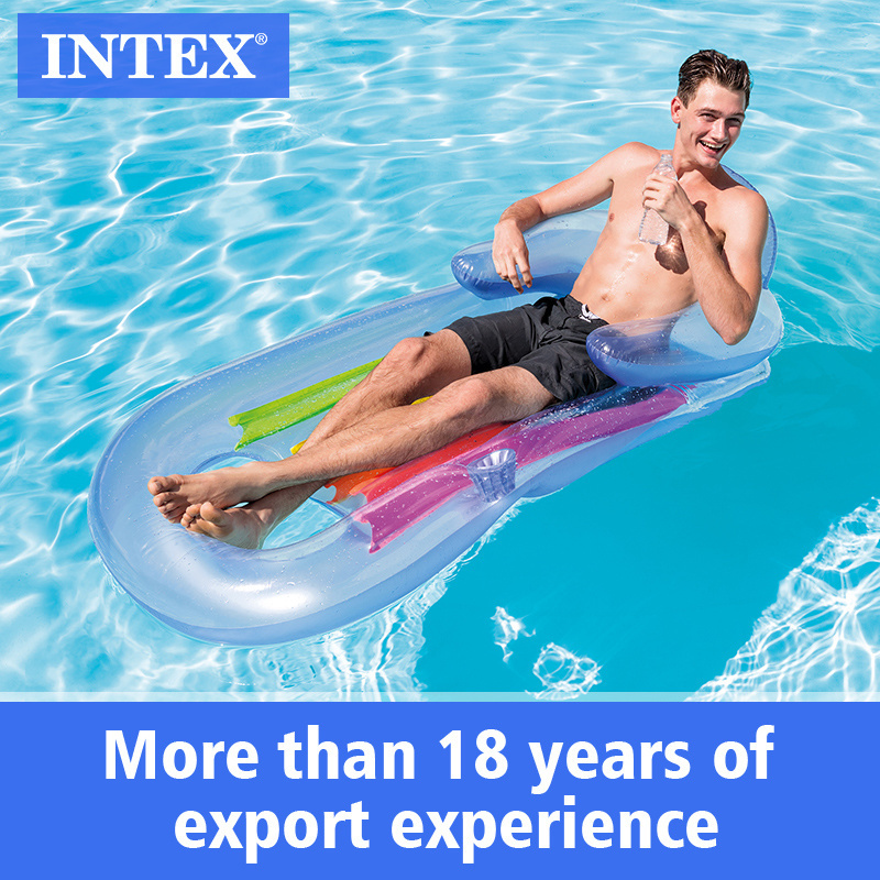 [ SALE ] INTEX 58802 KING KOOL LOUNGES air mats Water floating row Swimming pool float Armrest lounge chair with deluxe pool