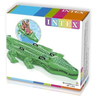 Original Intex Pool Floats 58562 GATOR RIDE-ON Inflatable Pool Party Island Float