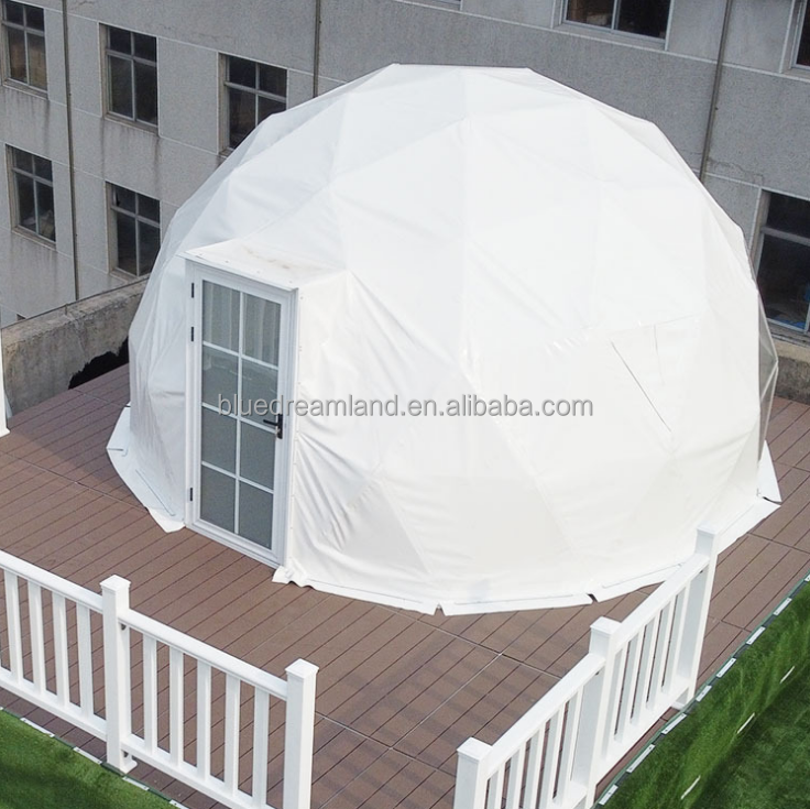 Factory Price Luxury Hotel Camping Prefab Tents Resort Waterproof Glamping Geodesic Dome House round dome tent for sale