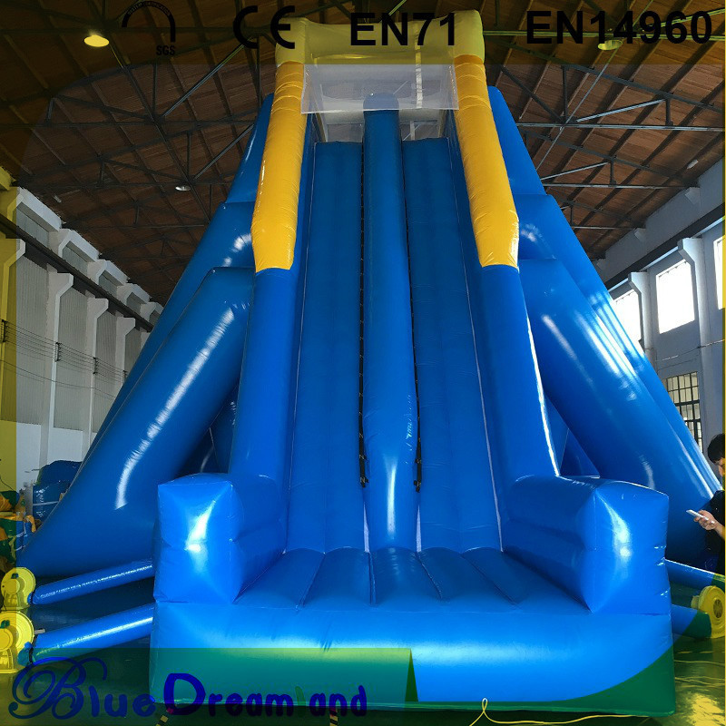 Professional factory supply 30ft high inflatable toboggan water slides for chidren and adults