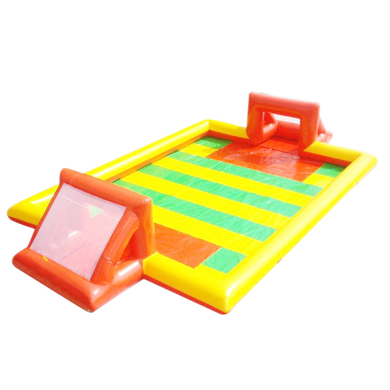 soapy inflatable water soap soccer field game/inflatable soap football field pitch court arena for sale